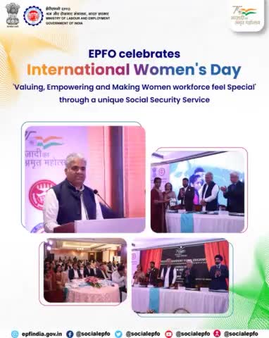 Glimpses from the #InternationalWomensDay celebration held on 8th March, 2022 at India Habitat Centre, New Delhi.

#EPFO #SocialSecurity #AmritMahotsav