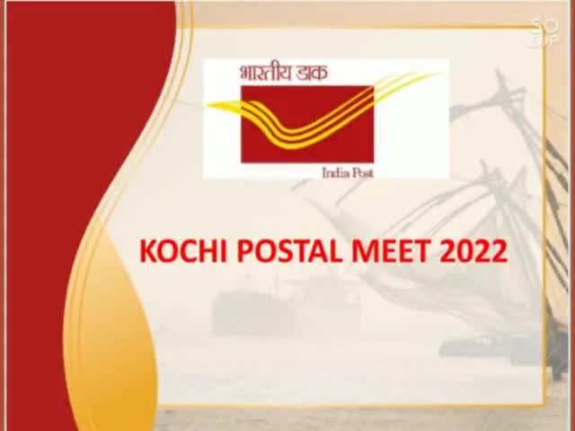 കൊച്ചി: KOCHI POSTAL MEET 2022 😎

#Indiapost #DakSeva #Janseva 💓