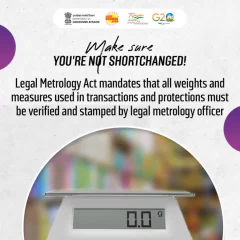 Don't let anyone shortchange you in your transactions! According to the Legal Metrology Act, all weights and measures used in trade and commerce must be verified and stamped by a legal metrology officer.
#consumerrights