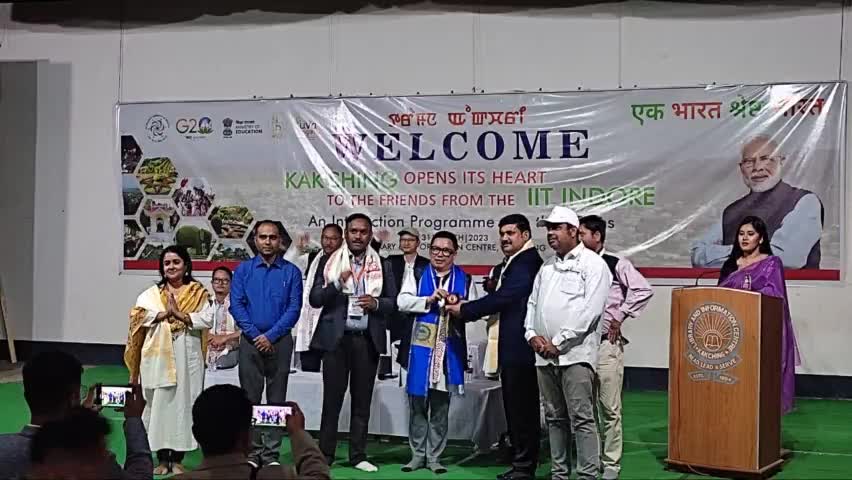 #YuvaSangam exploration team of IIT Indore got a warm welcome with cultural programme at Kakching, Manipur.