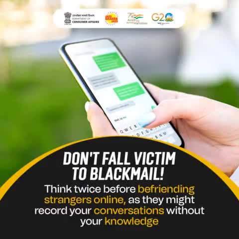 Don’t Fall Victim to Blackmail! Think twice before befriending strangers online, as they might record your conversations without your knowledge.

#BeCyberSafe #Cybersecurity