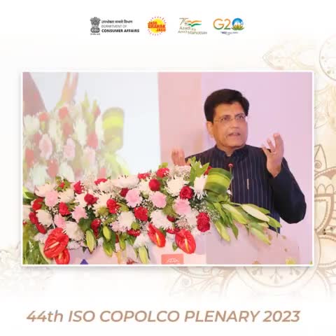 Hon'ble Minister, Shri Piyush Goyal, Ministry of Commerce and Industry; Consumer Affairs & Food & Public Distribution and Textiles, inaugurated the 44th edition of ISO COPOLCO PLENARY 2023 held on 24th May 2023 at Le Meridien.
#COPOLCO #ISO