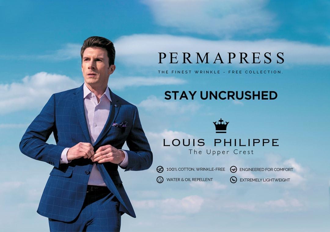 Louis Philippe unveils Permapress collection with new campaign 'Stay  Uncrushed