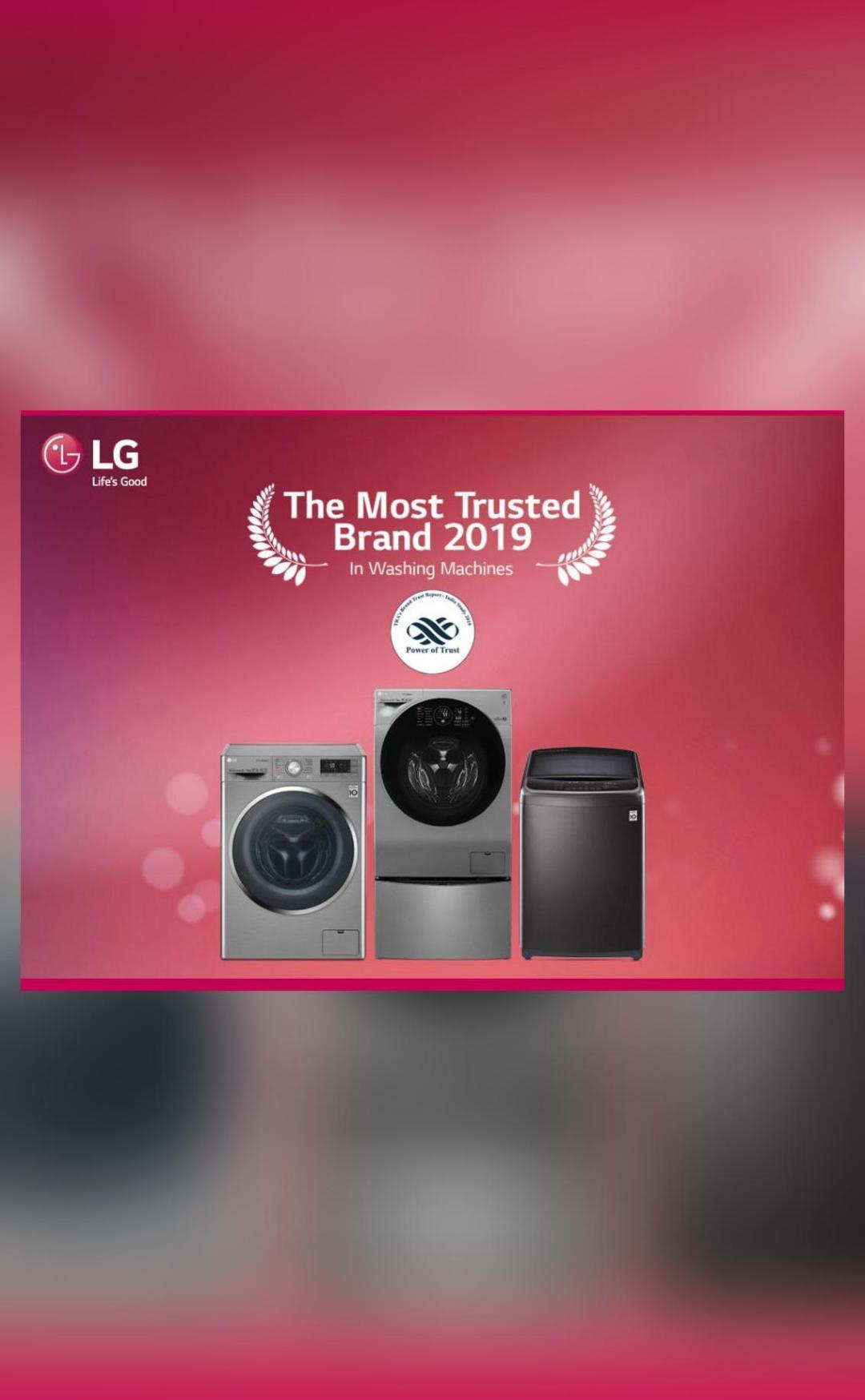 LG the most trusted washing machine brand for 2019 Report