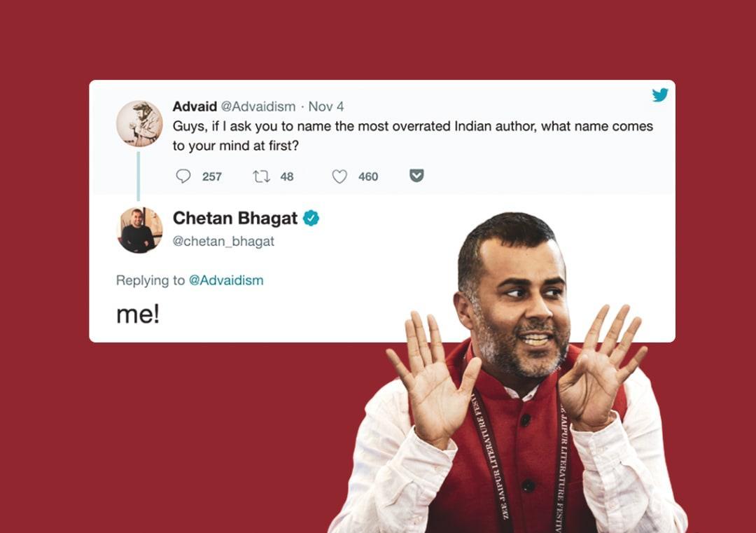Twitter User Asks Who S Most Overrated Indian Author Chetan Responds Me Indian economy contracts by 7.5% in q2, marking a recession for the first time in. twitter user asks who s most overrated