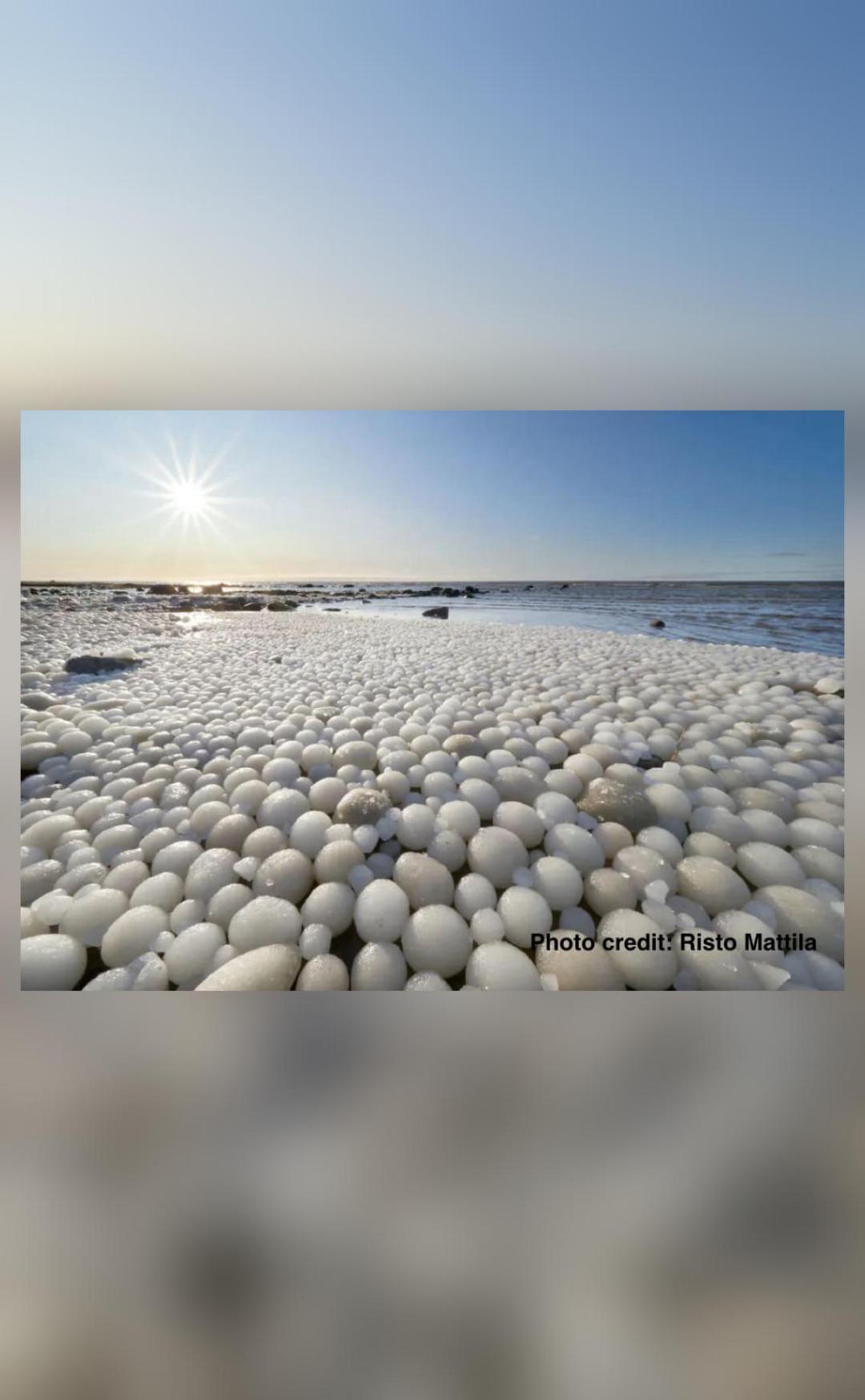 Thousands of rare 'ice eggs' spotted on beach in Finland; pic surfaces