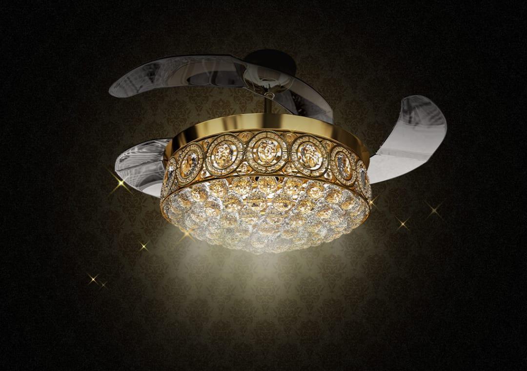 Orient fan online with chandelier