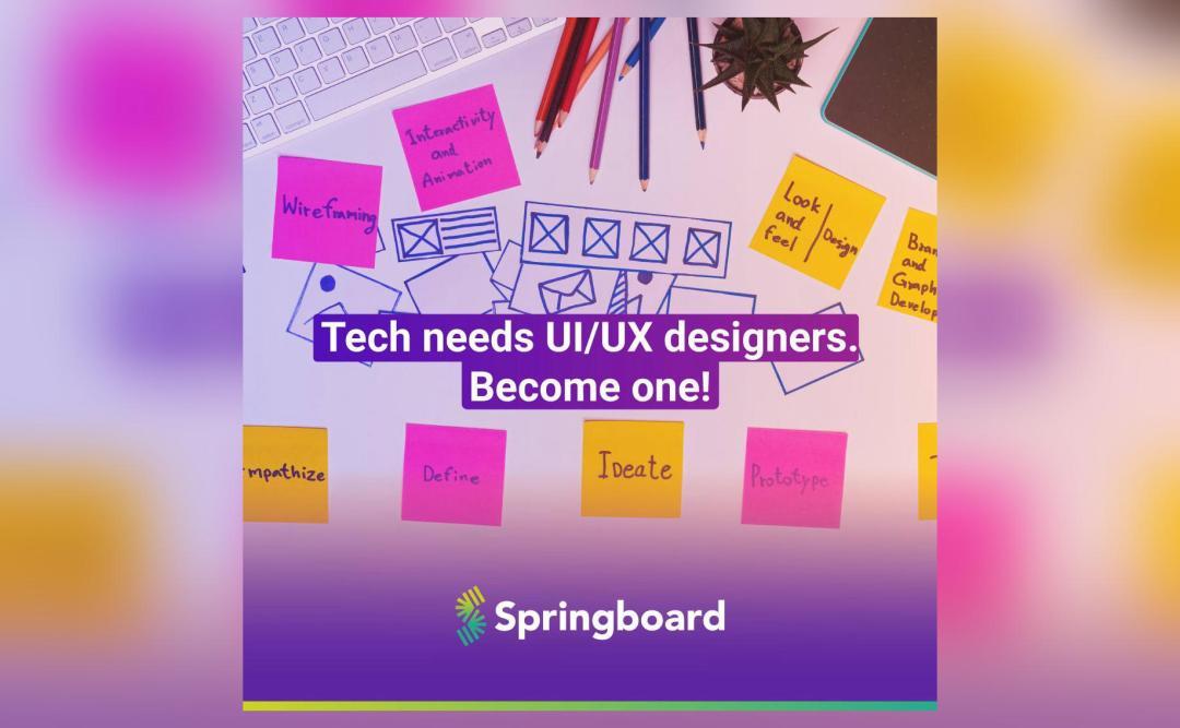 Springboard offers UI/UX Design course mentored by industry designers