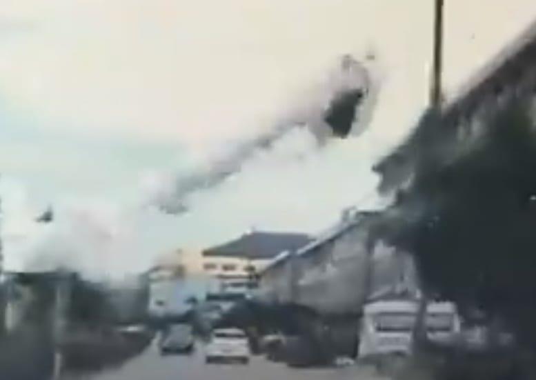 Debris sent flying into air as oil tanker explodes in China; 10 dead ...
