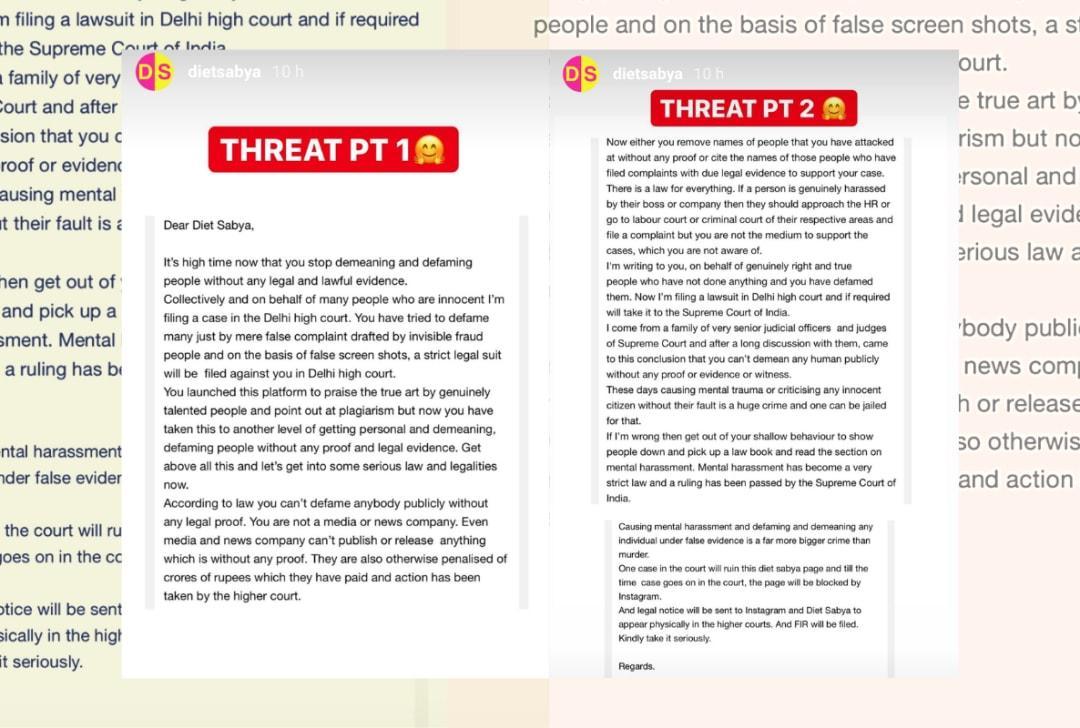 Diet Sabya Gets Threats For Calling Out Fashion Firms Shares Pics Taking a leaf out of all that dietprada is doing internationally, dietsabya built loyal followers, lovers. diet sabya gets threats for calling out