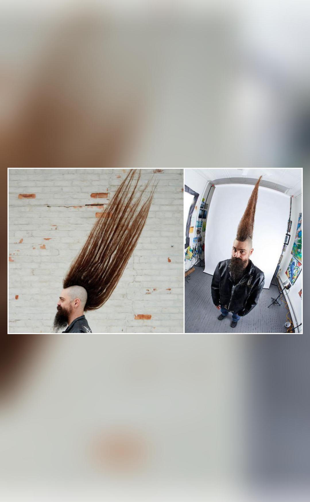 US man breaks Guinness World Record with 42.5-inch mohawk, pics ...