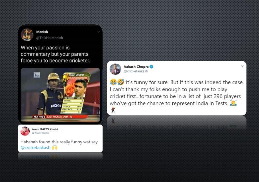 Fan Shares When Your Parents Force You To Become Cricketer Meme Aakash Responds — aakash chopra (@cricketaakash) june 28, 2020. become cricketer meme aakash responds