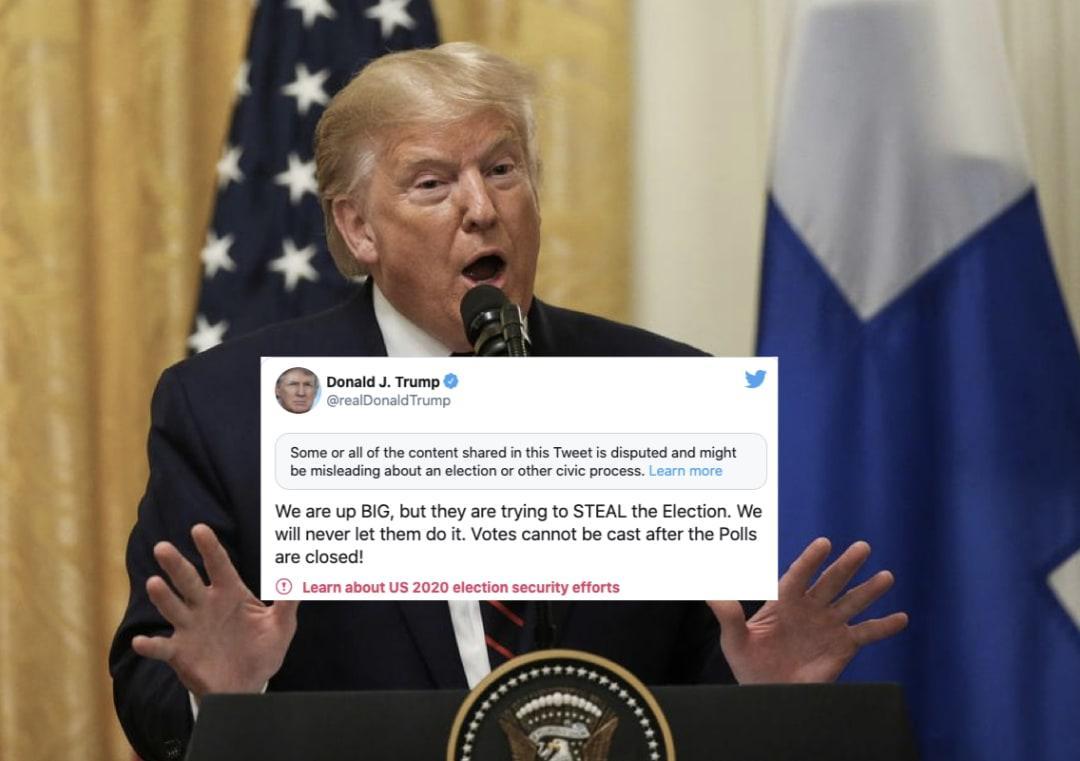 Democrats Twitter Twitter labels Trump's tweet accusing Democrats of trying to 'steal the ...