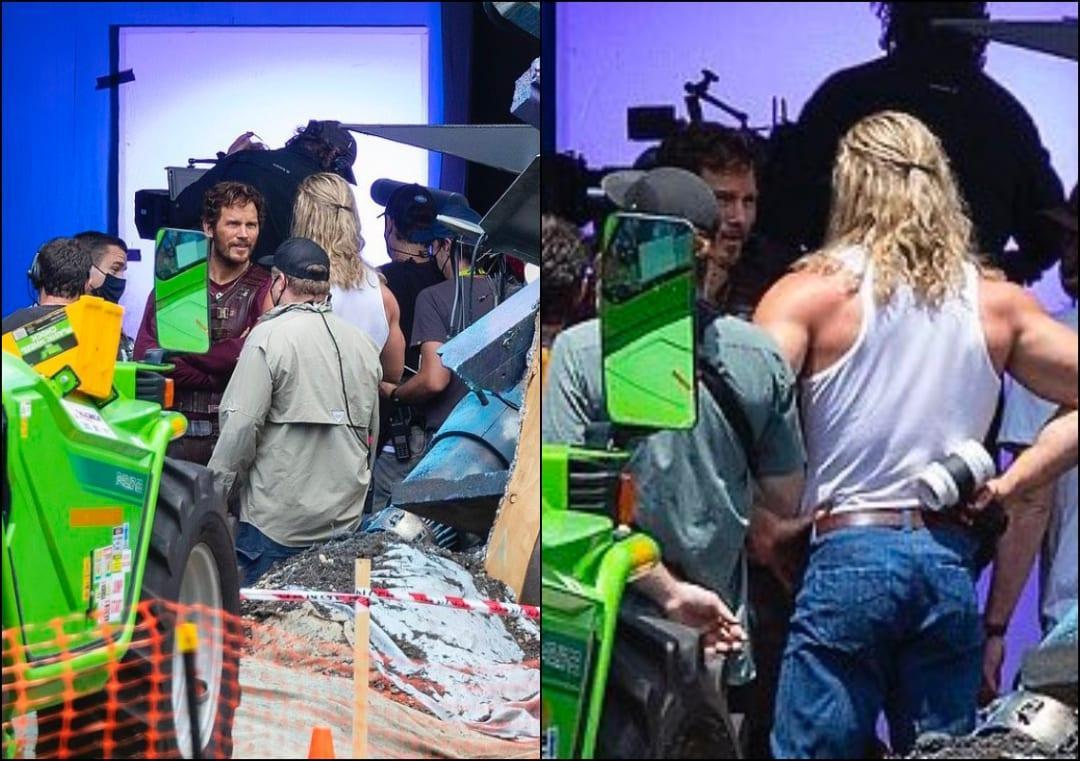 Chris Pratt joins Hemsworth on 'Thor: Love and Thunder' sets, pics surface | Entertainment News ...