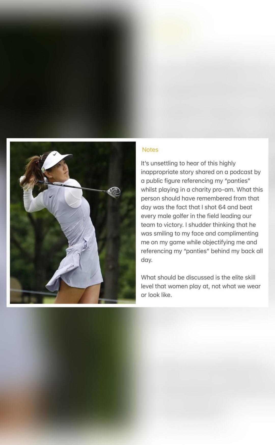 My stance not an invitation to look up my skirt: Golfer on Trump's ex-lawyer's joke | World News ...