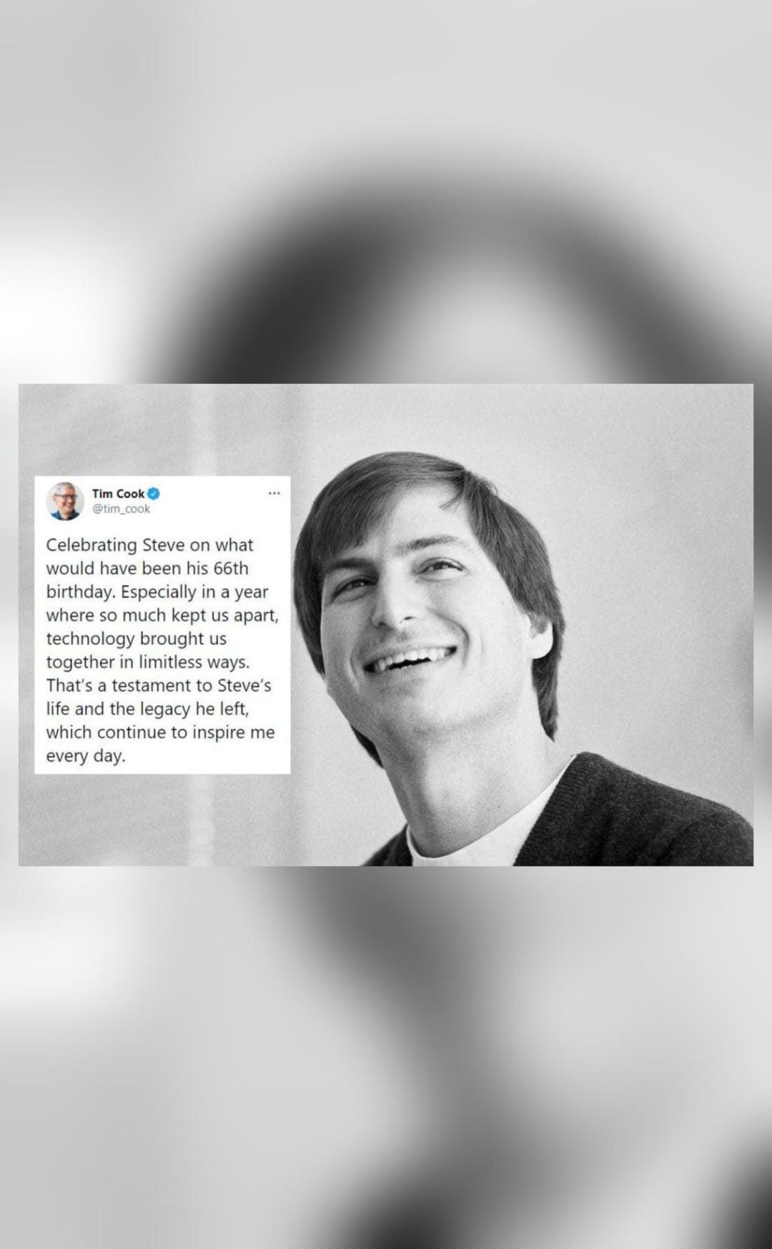 His legacy inspires me Apple CEO on Steve Jobs' 66th birth anniversary