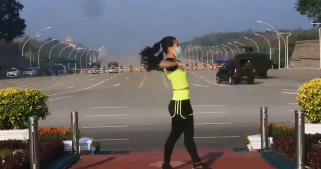 Woman inadvertently captures Myanmar coup while dancing ...