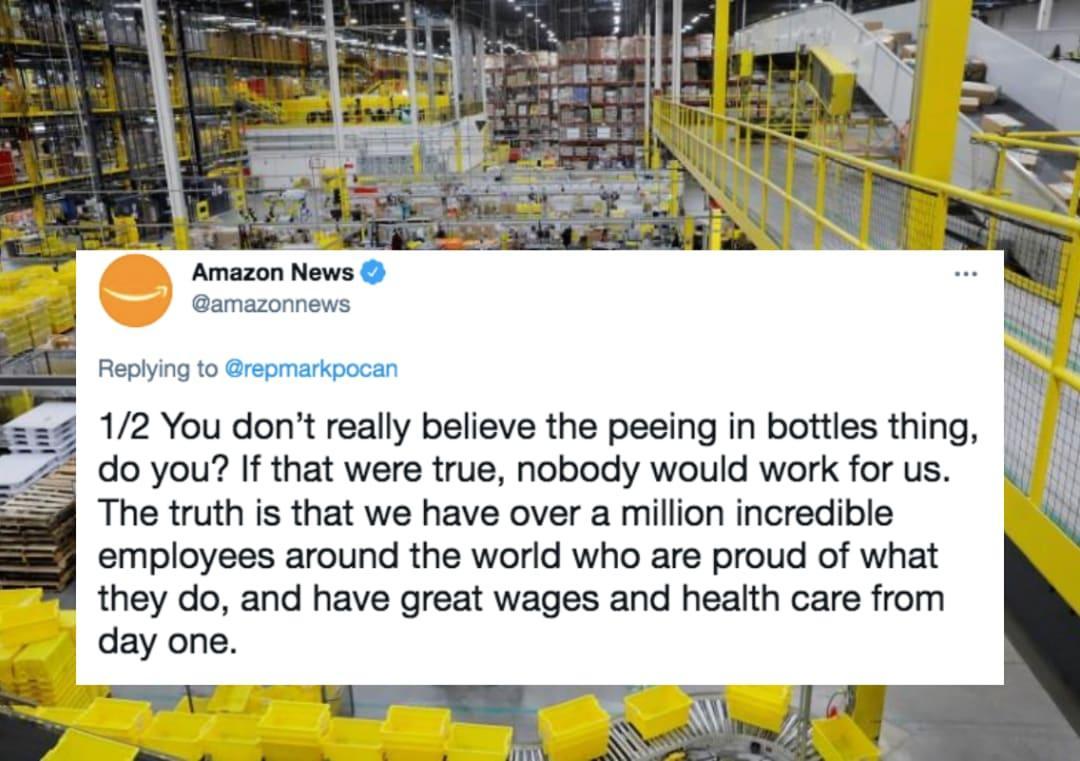 Nobody would work for us if we made our workers pee in bottles: Amazon