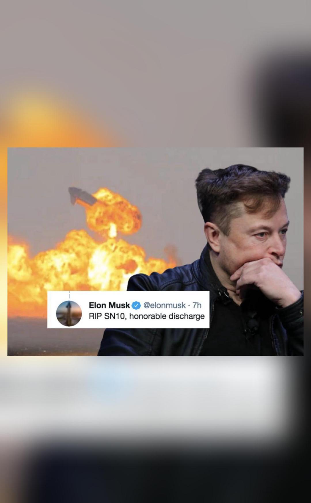 RIP SN10: Musk as Starship prototype rocket explodes after landing | Startup News | Inshorts