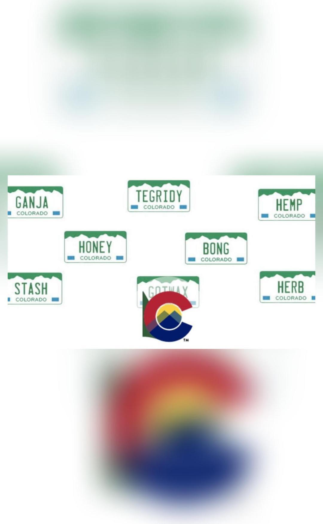 Colorado auctioning off 14 marijuana-themed license plates