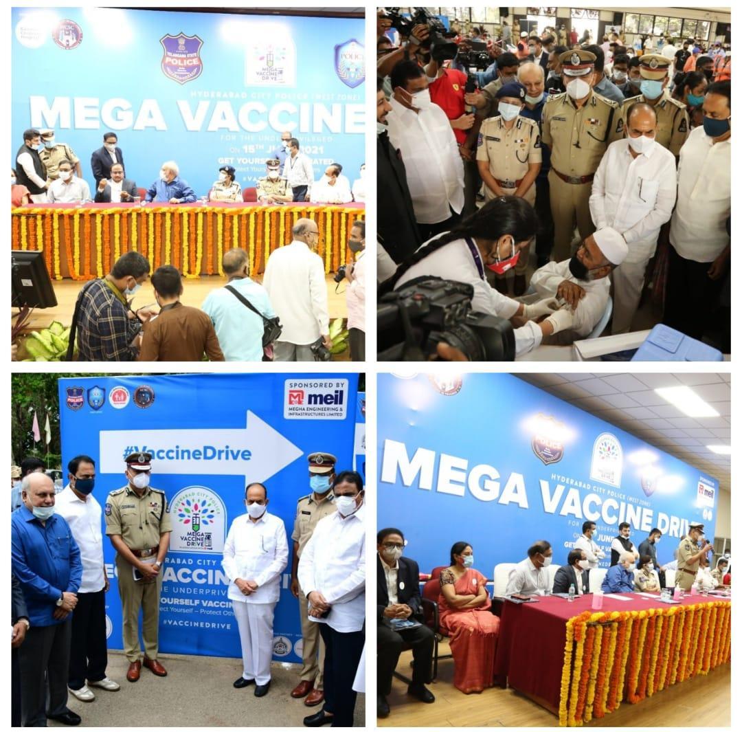 Hyd Police hold COVID vaccination drive for poor people, share pics