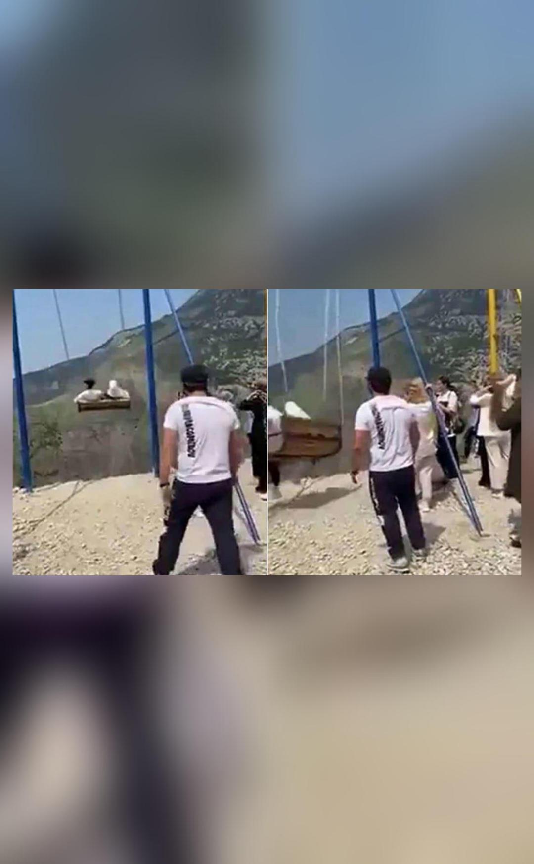 2 women survive after falling off swing atop 6,300ft cliff; video goes viral World News