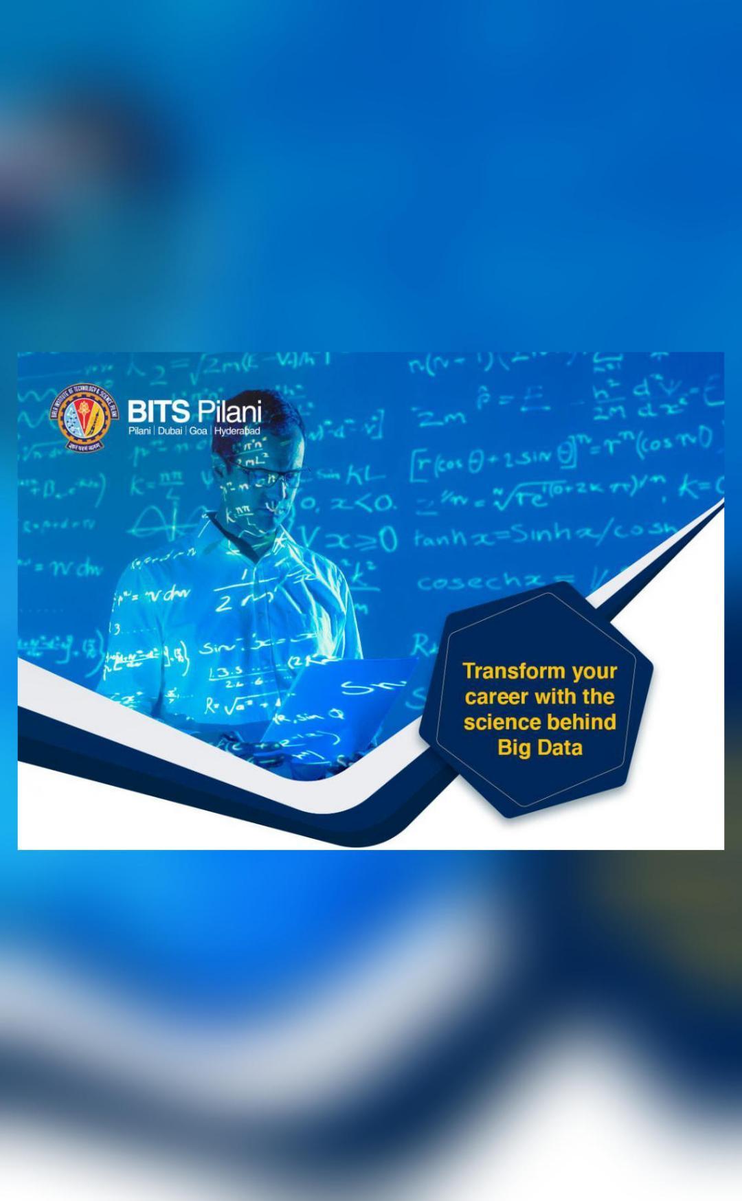 BITS offers M.Tech. Data Science & Engineering for working professionals