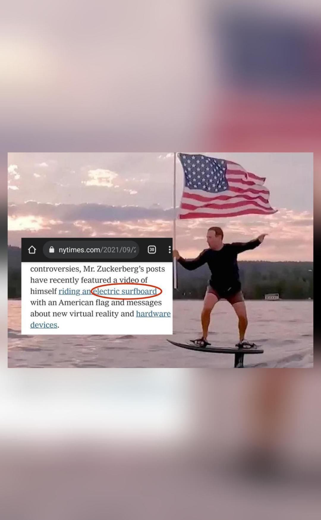 Electric surfboard zuckerberg hot sale