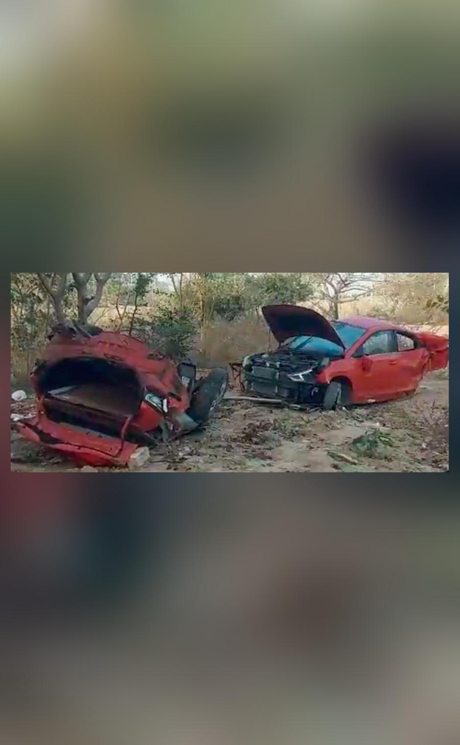 3 killed, 1 injured as car splits in half after crashing into tree in ...