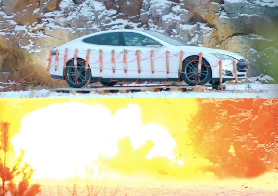 Man unhappy with Tesla's service blows up car with 30 kg dynamite in ...
