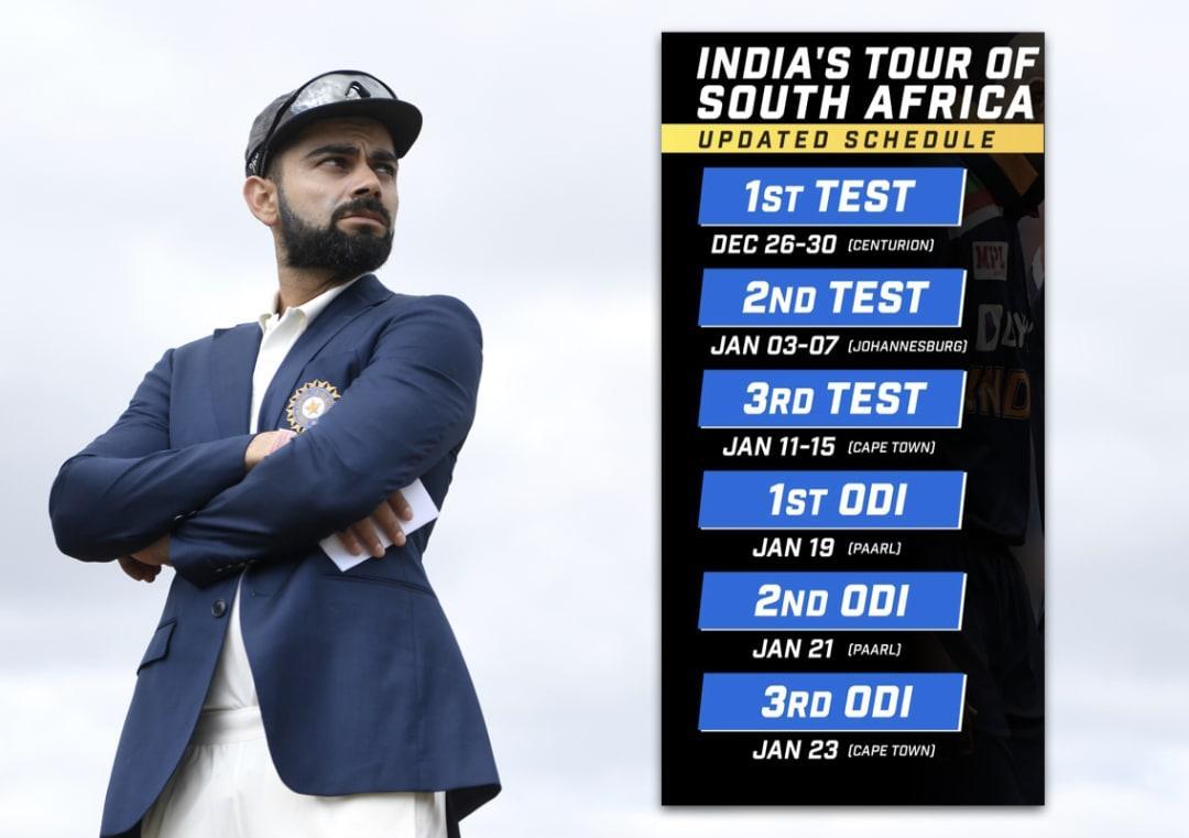 Revised dates for India's tour of South Africa announced Sports News