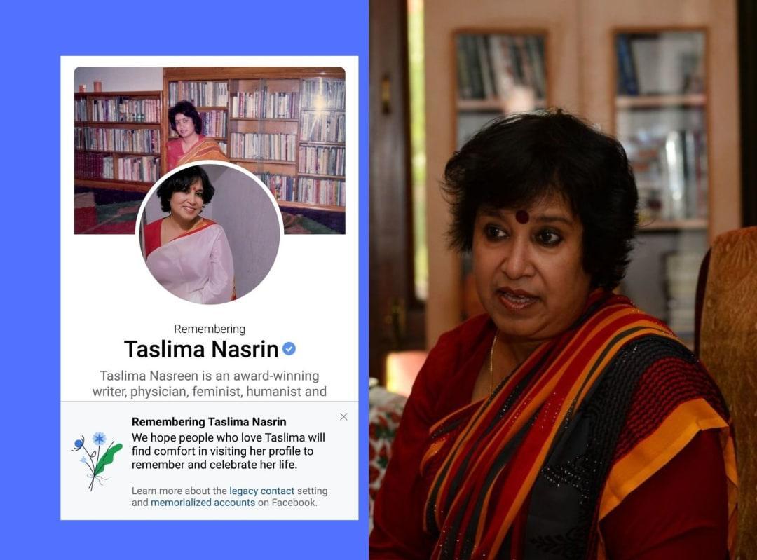 I m Very Much Alive Taslima Nasreen As Facebook Adds remembering To 