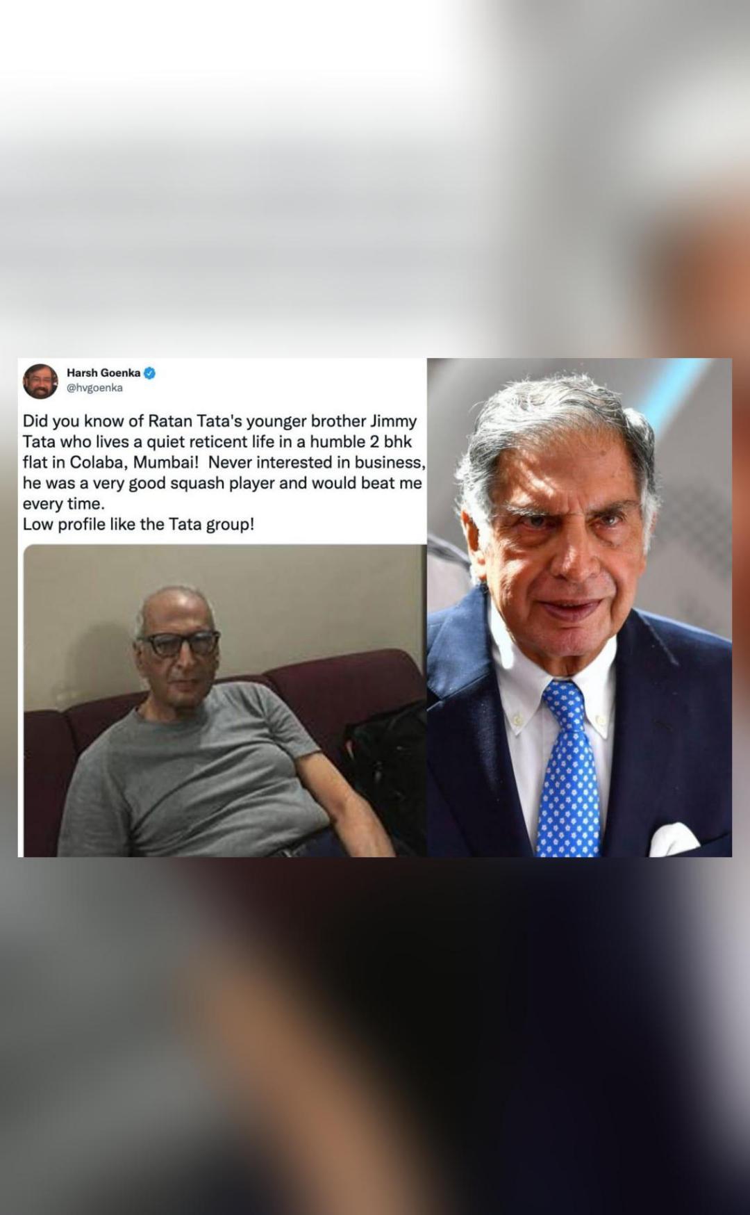 Ratan Tata's brother Jimmy lives in a humble 2 BHK in Mumbai: Harsh Goenka