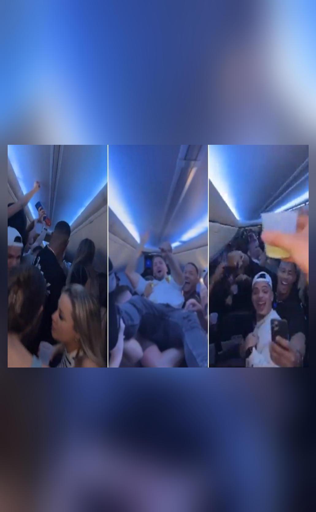 Viral video shows maskless influencers partying inside plane; Canada(02)