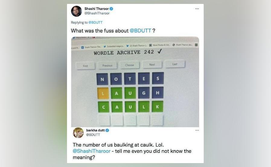 What's the fuss about Tharoor on solving Wordle that users claimed