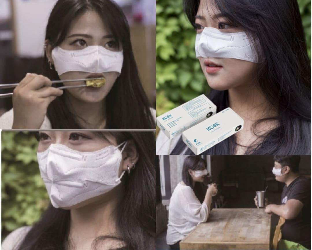 Foldable mask to cover just nose while eating launched by S Korean ...