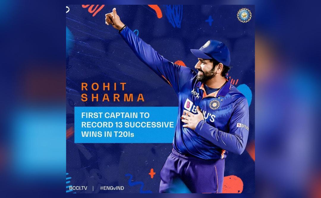 Rohit Sharma creates world record for most T20I wins in a row as ...