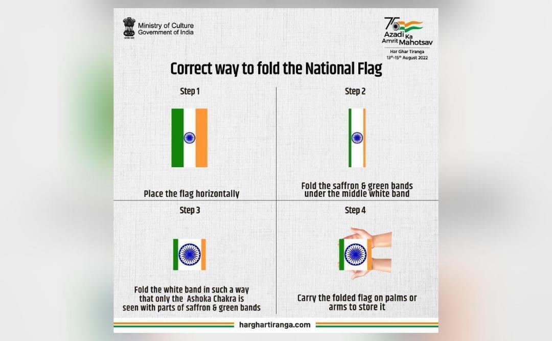 Govt lists steps on correct way to fold the National Flag