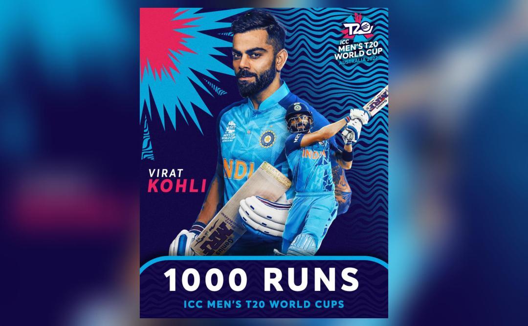 Virat Kohli Becomes Fastest Batter To Smash 1 000 Runs In T20 World Cup History Sports News Virat Kohli Becomes Fastest Batter To Smash 1 000 Runs In T20 World Cup History Sports News
