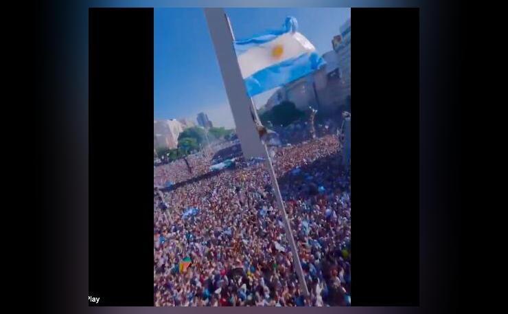 Drone Footage Of Millions Celebrating Argentina World Cup Win In Buenos