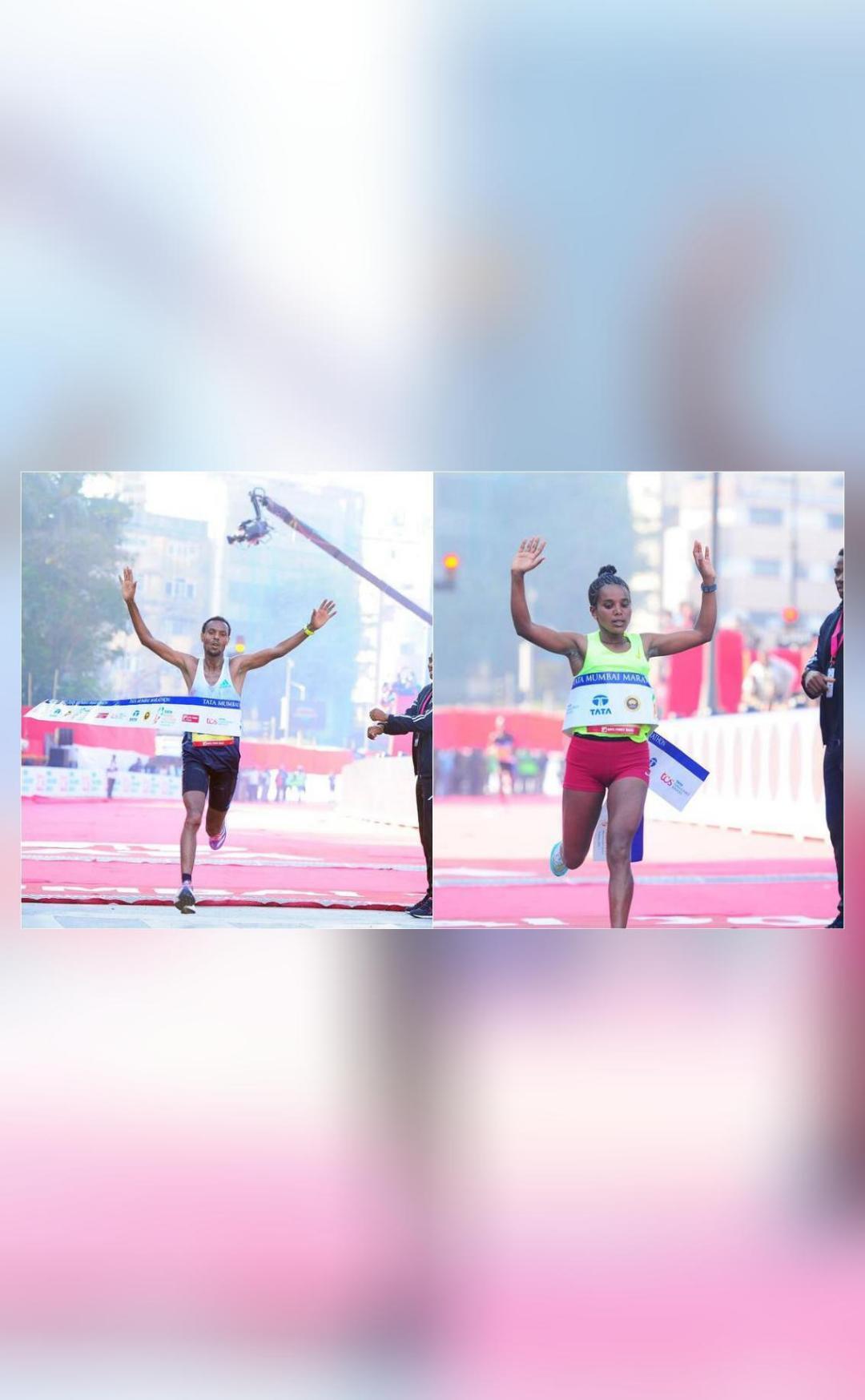 Ethiopian duo set new course record at Mumbai Marathon 2023
