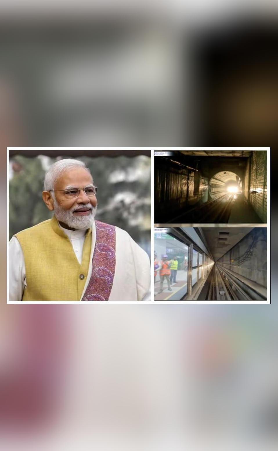 encouraging-pm-modi-on-kolkata-metro-rake-run-under-hooghly-river