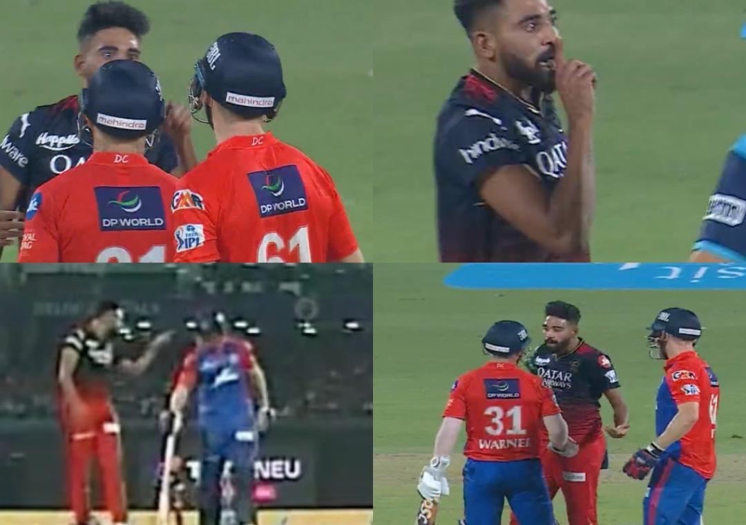 RCB #39 s Siraj involved in verbal fight with DC #39 s Salt and Warner video