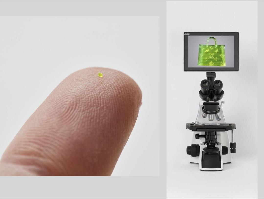 A tiny handbag that requires a microscope to be…