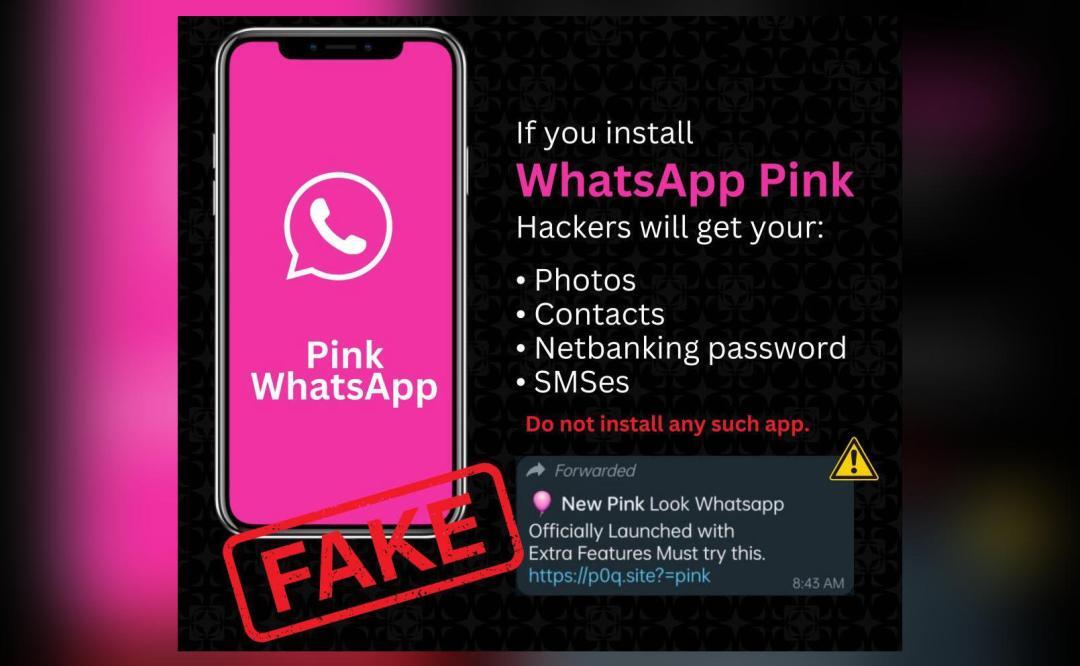 What is the Pink WhatsApp scam that authorities have warned people about?