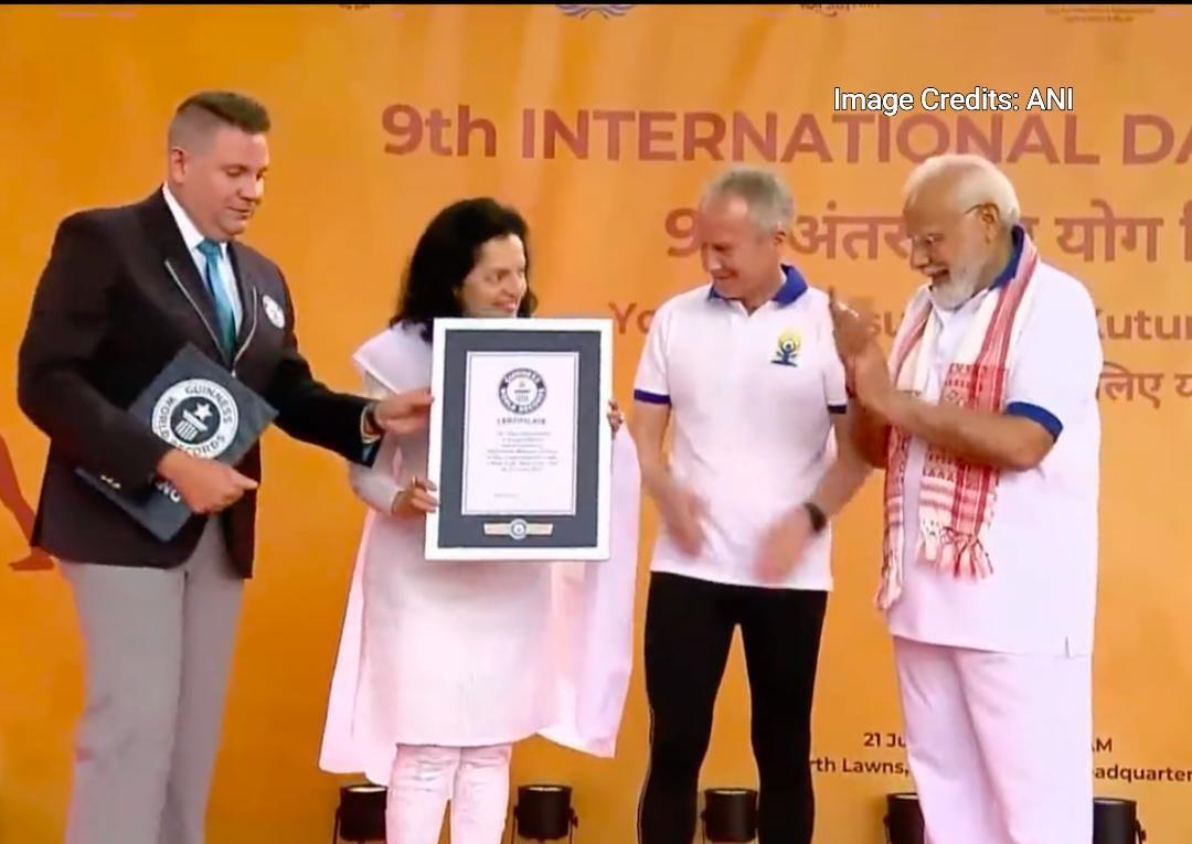 Yoga Event Led By Pm Modi In Us Creates Guinness World Record 