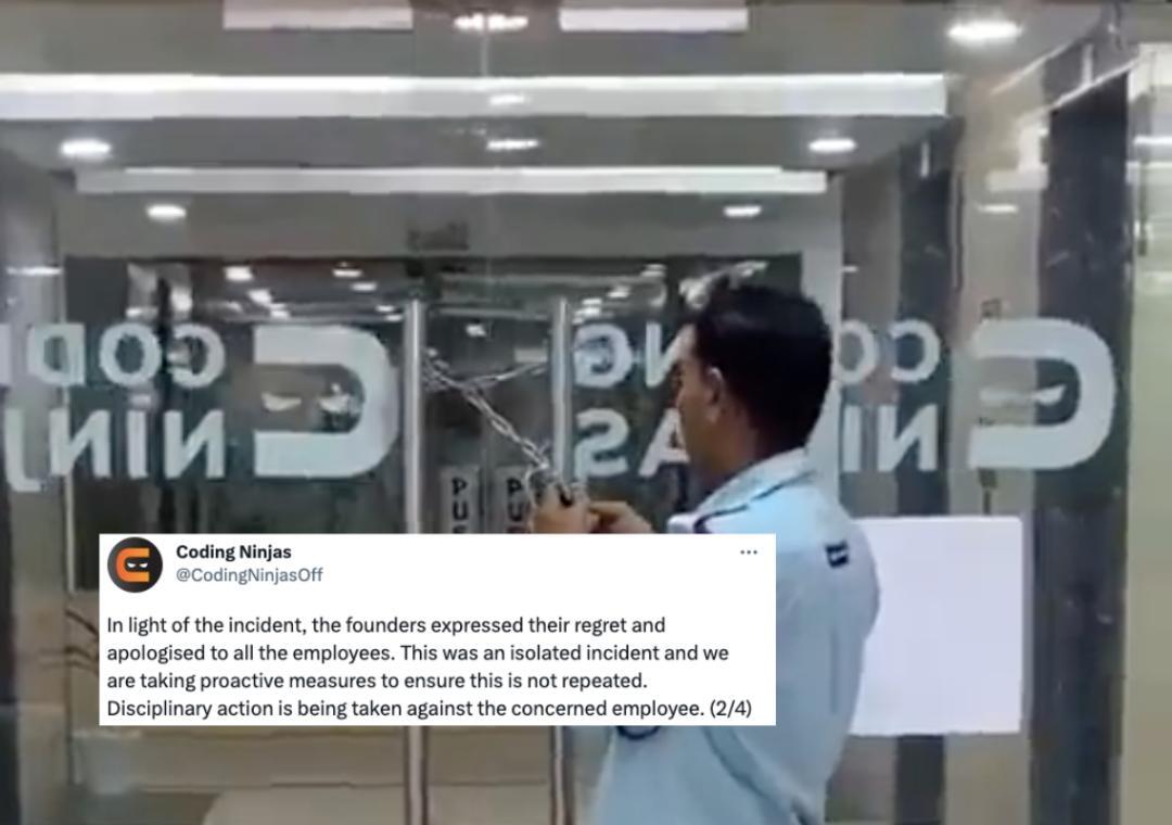 Viral video shows Coding Ninjas locking employees inside office, Co-founder replies