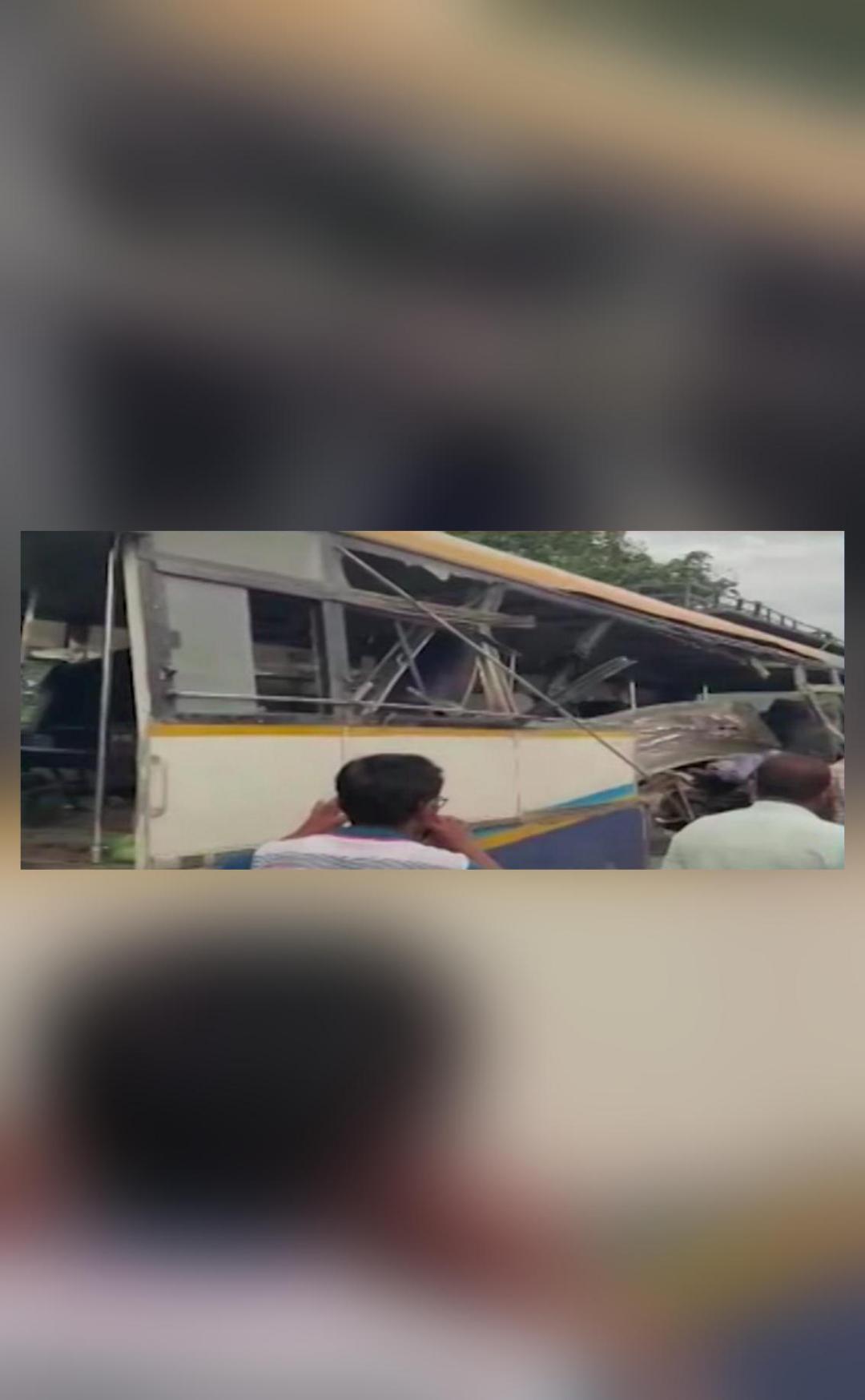6 dead, 20 severely injured as bus collides with lorry in Andhra