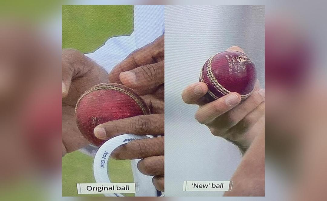 Controversy erupts over ball change in Aus' innings, pic of new & old