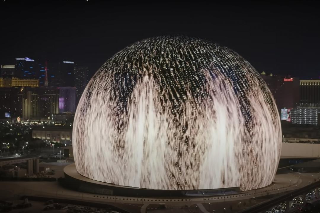 World s Largest LED Sphere Lights Up In Las Vegas Video Goes Viral World s Largest LED Sphere Lights Up In Las Vegas Video Goes Viral